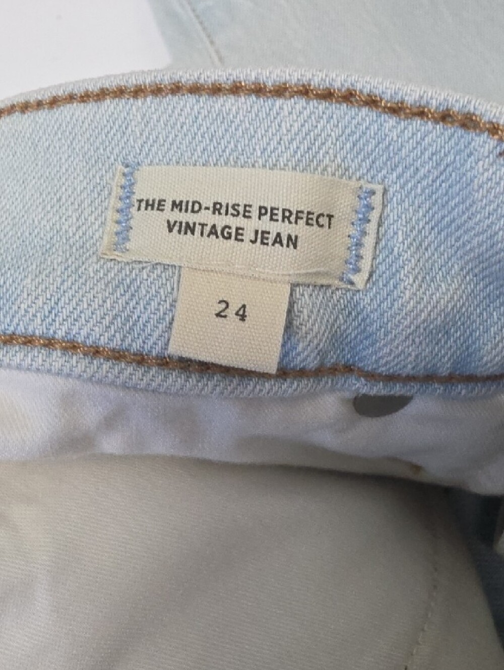 Madewell Mid-Rise Perfect Vintage Jeans Magic Pockets Light Wash Women's Size 24 - Picture 12 of 16